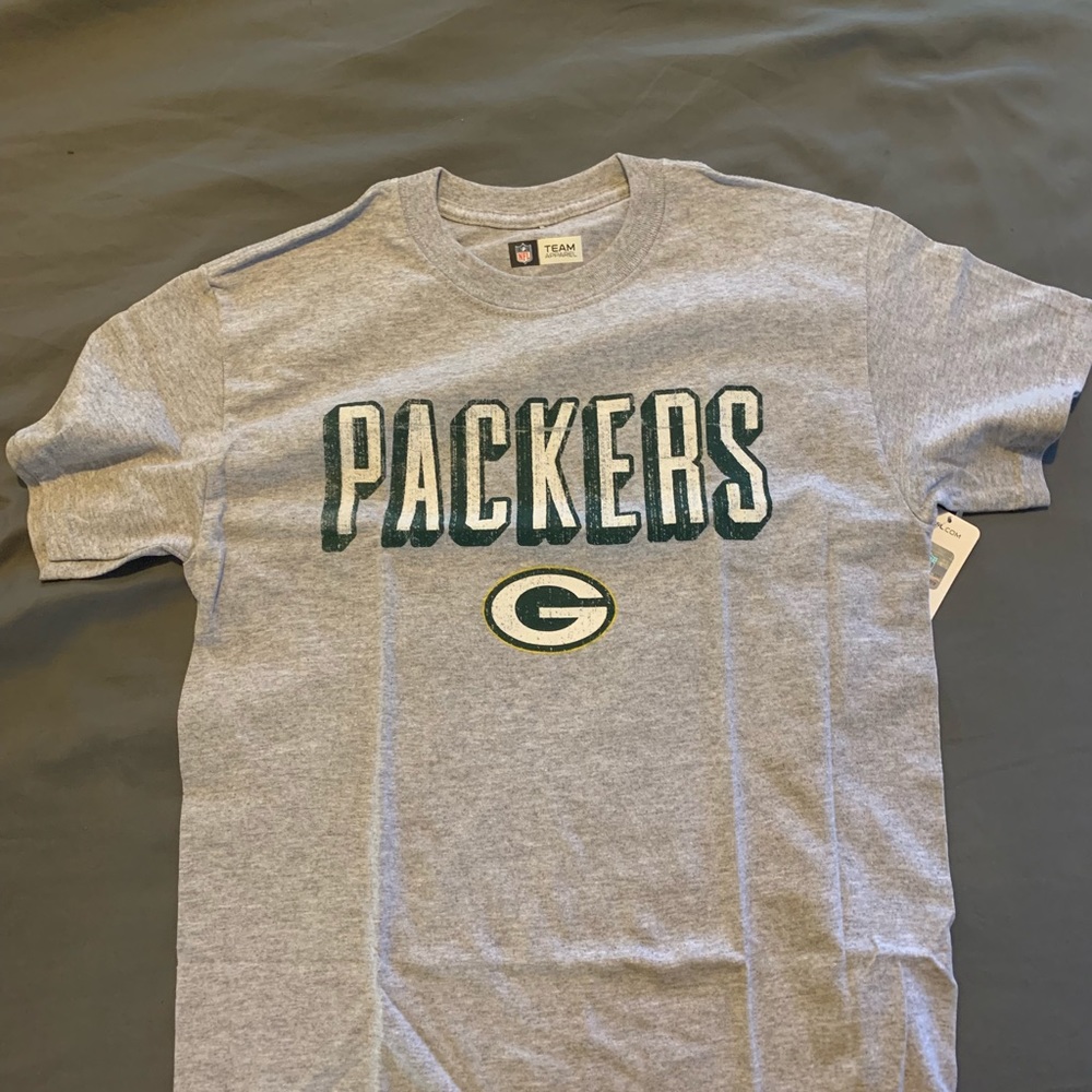 Green Bay Packers Grey T shirt Small